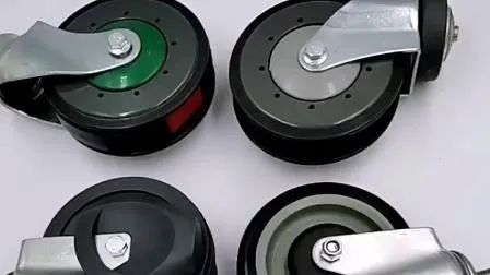 Industry 5 Inch Swivel Ball Bearing TPE Thread Stem Trolley Wheel Castor Wheel Caster for Shopping Trolley Cart