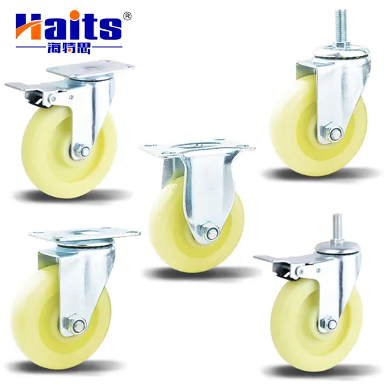 100s Screw Type Adjusting Caster Flat Support Caster Rail Wheels