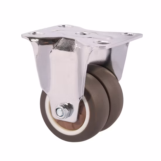 Minsen PU Wheel Double Ball Bearing Roller Caster