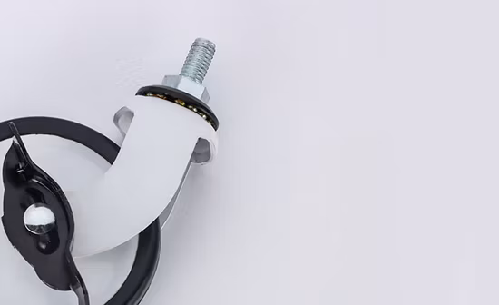 Furniture Parts 3 Inch PP Double Bearing Castor Wheels 75mm Threaded Stem Swivel Caster with Side Brake